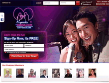 Tablet Screenshot of karaokedating.com